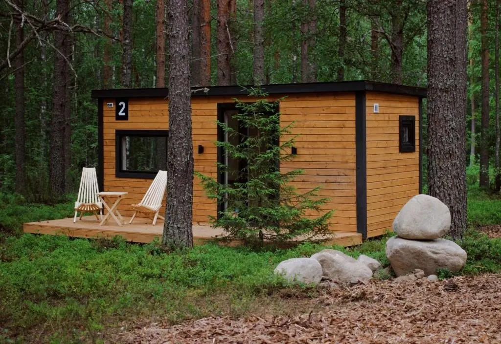 Дом из бруса в лесу