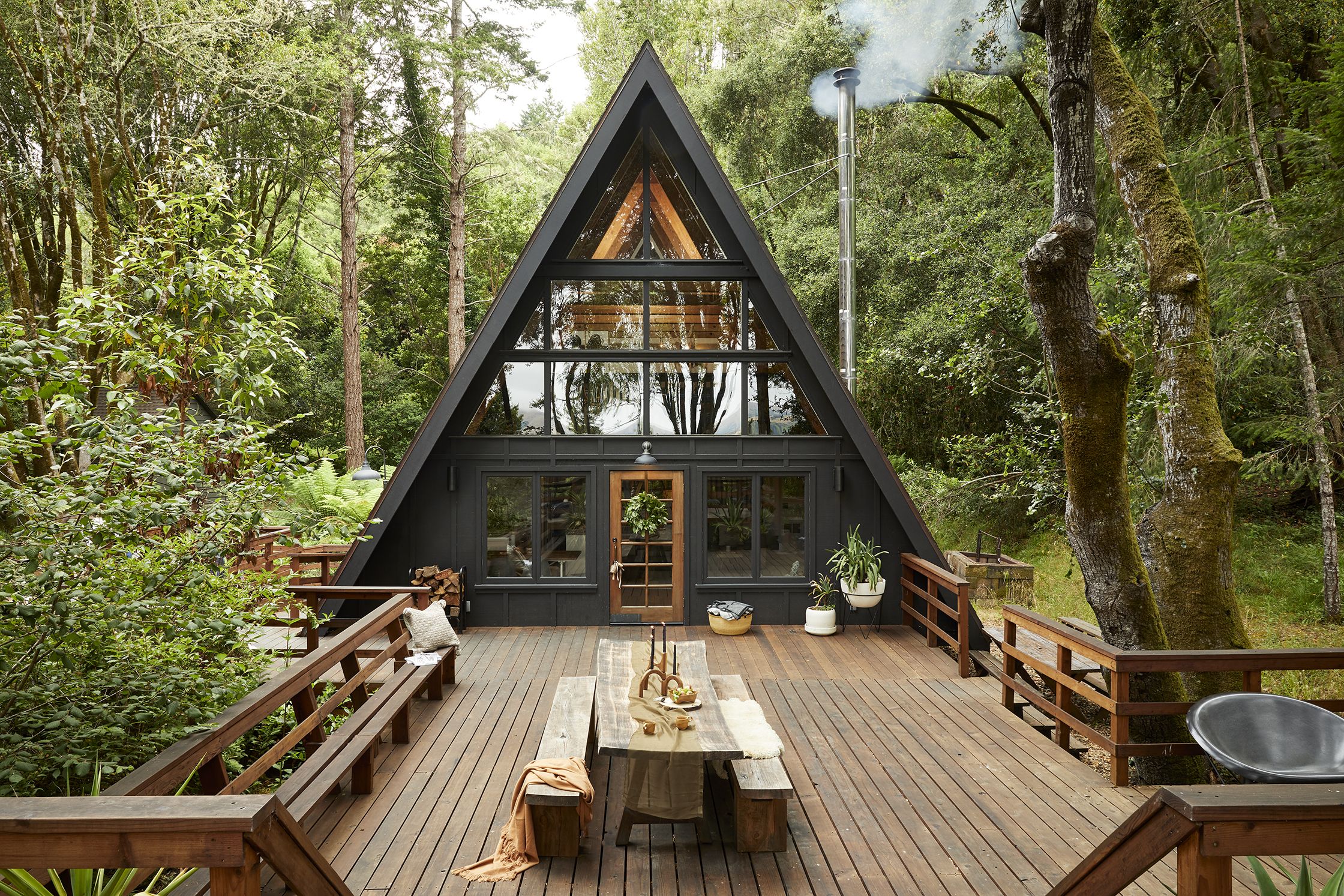 А-фрейм в лесу