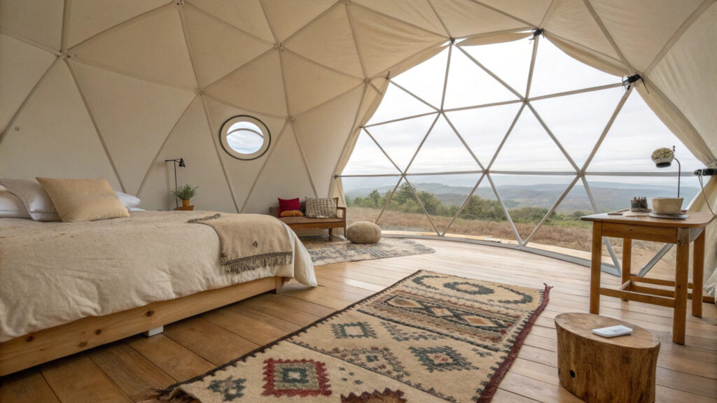 Купольный дом внутри