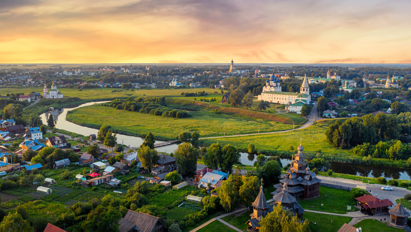 город Суздаль с высоты